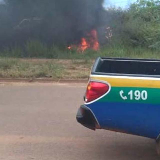 Égua morre em terreno baldio e dono ateia fogo 